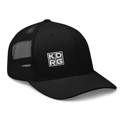 black KDRG logo tactical trucker hat snapback